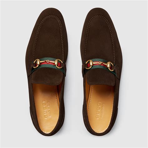 best mens gucci loafer barefoot|Gucci men's suede loafers.